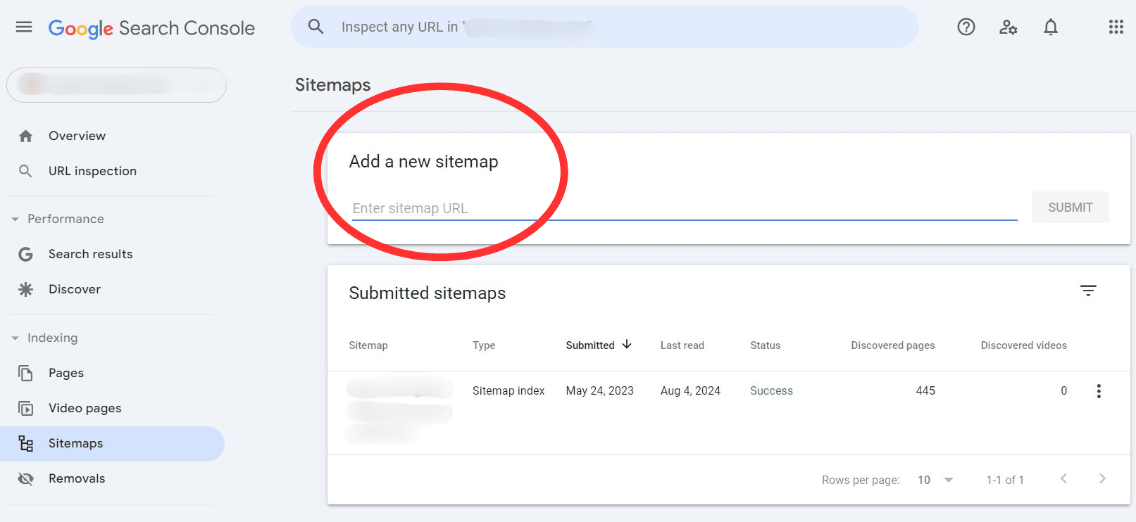 Add a New Sitemap to Google Search Console