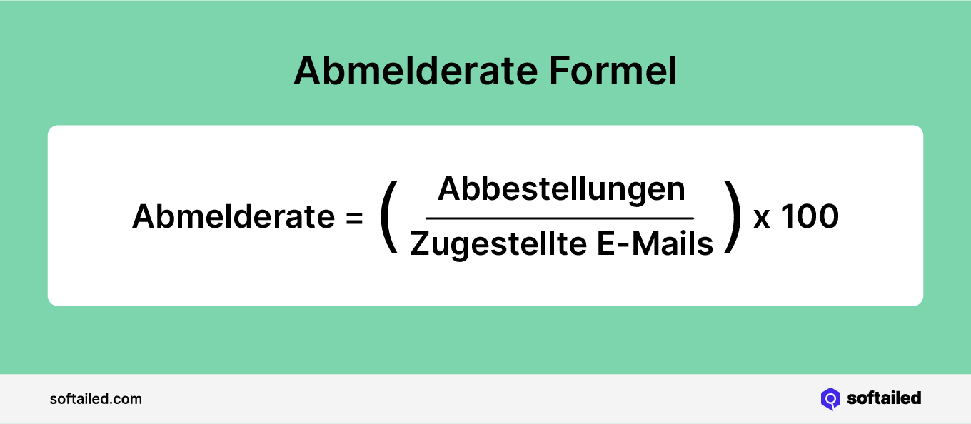 E-Mail Abmelderate Formel