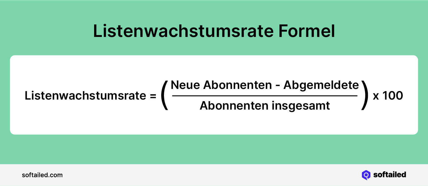 E-Mail Listenwachstumsrate Formel