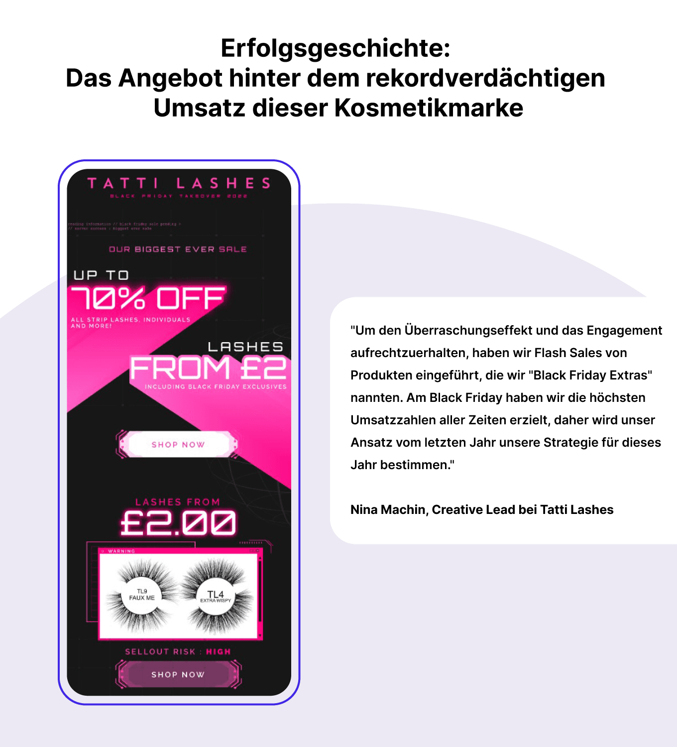 Erfolgsgeschichte Black Friday Tatti Lashes