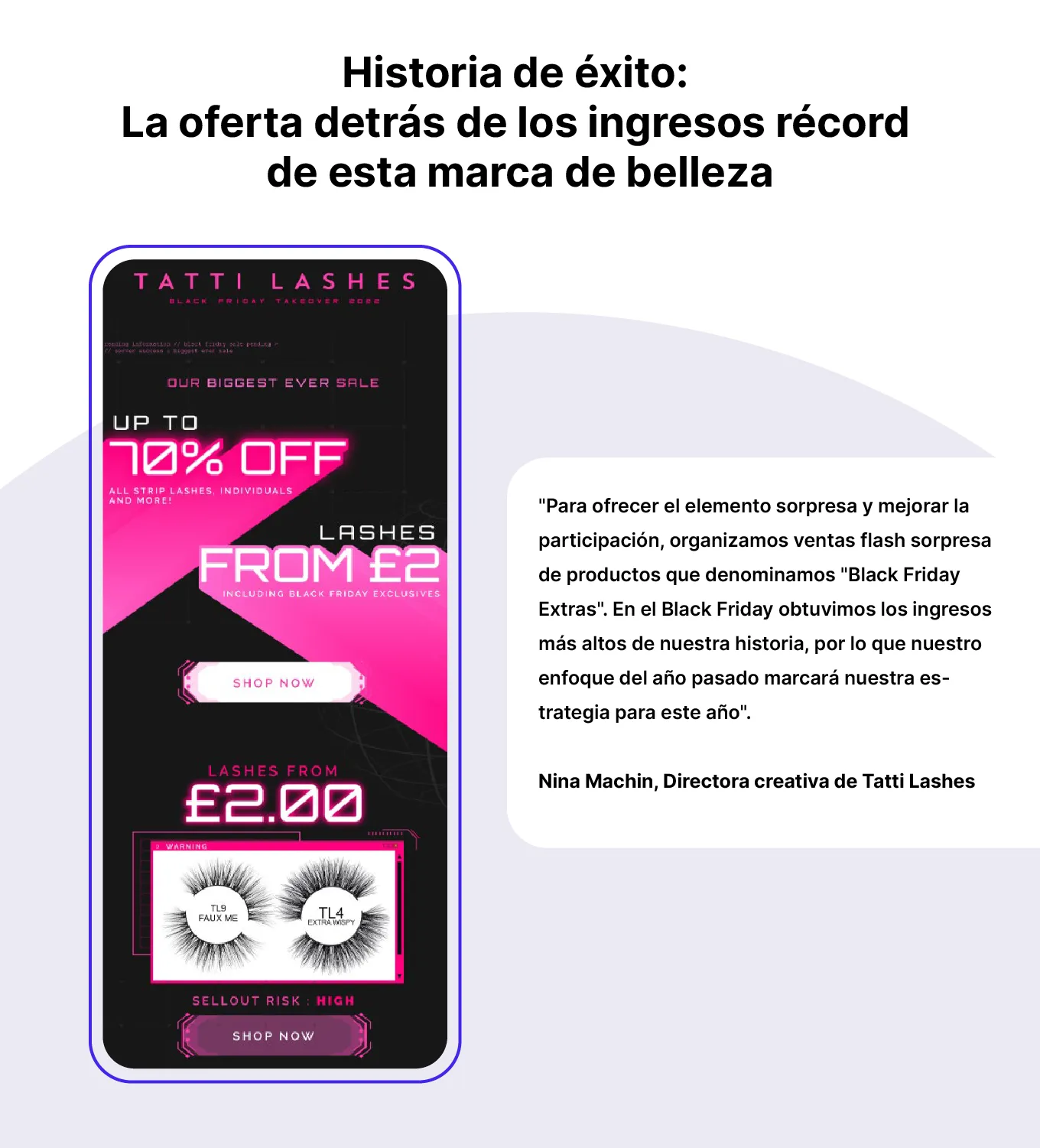 Historia de éxito de Black Friday - Tatti Lashes