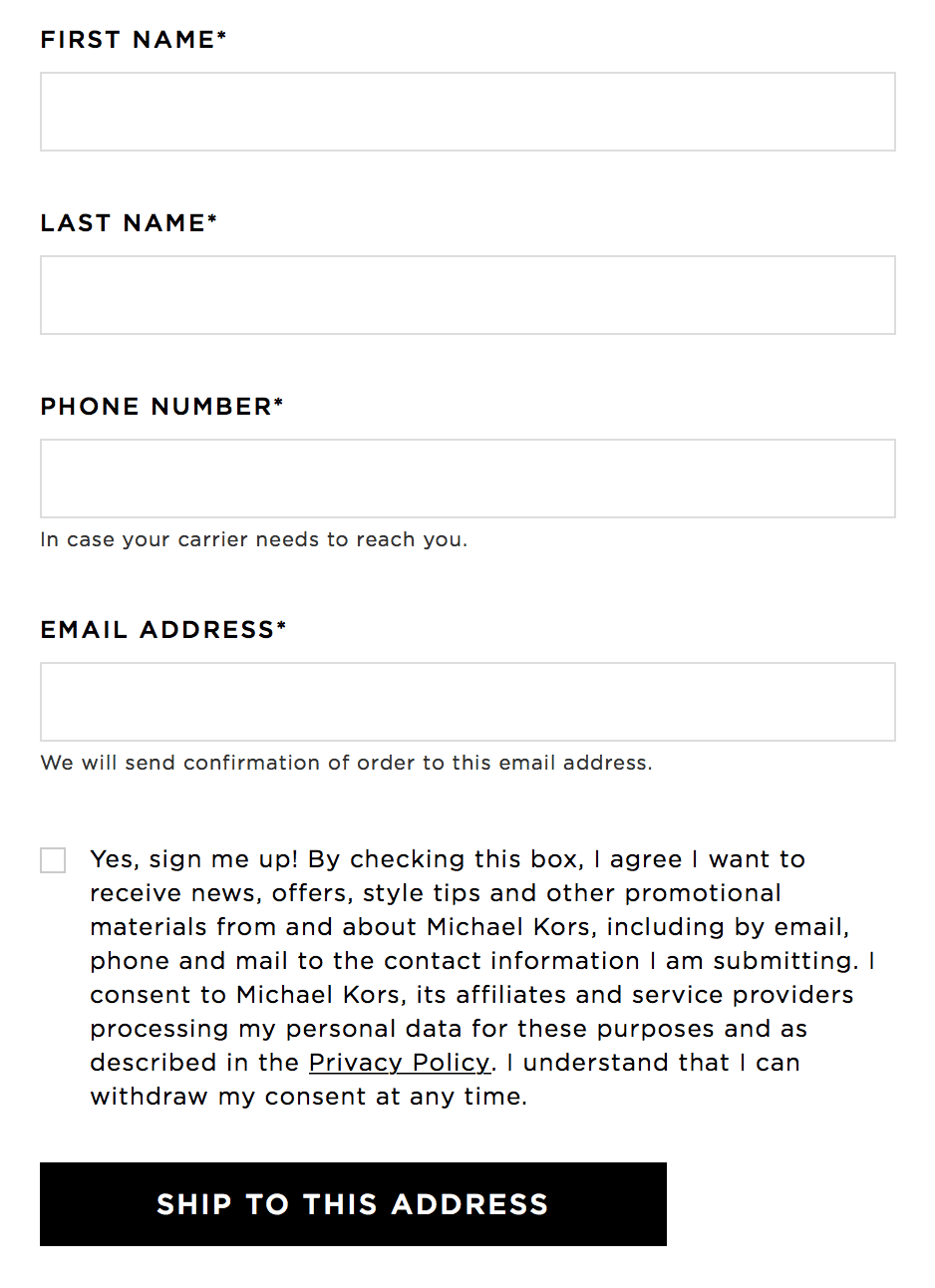 Optional Email Signup Example