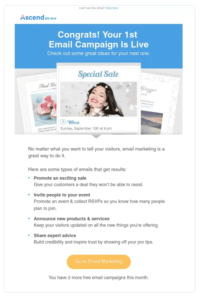 Rewards Email from Ascend