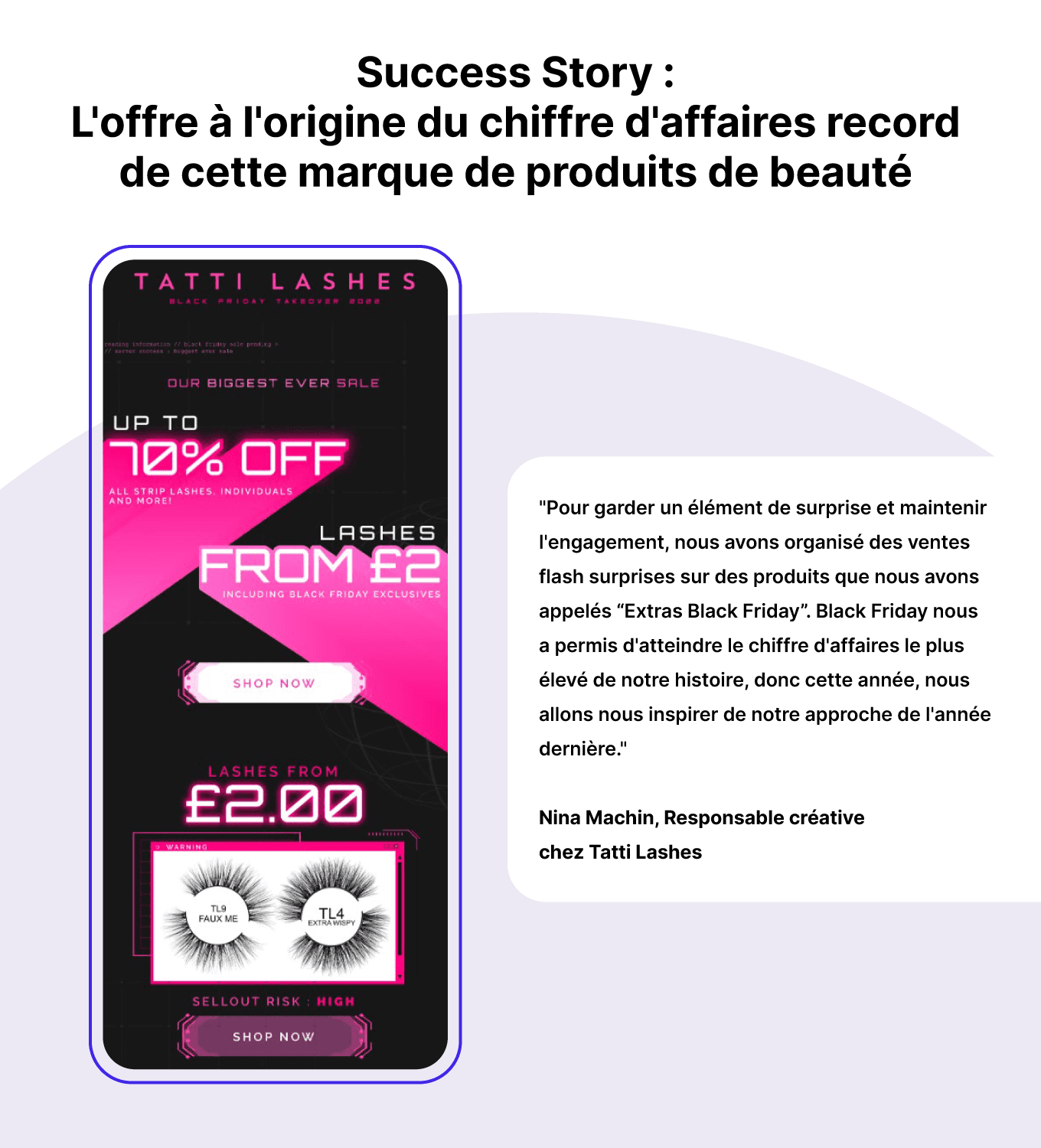 La success Story de Tatti Lashes pour le Black Friday