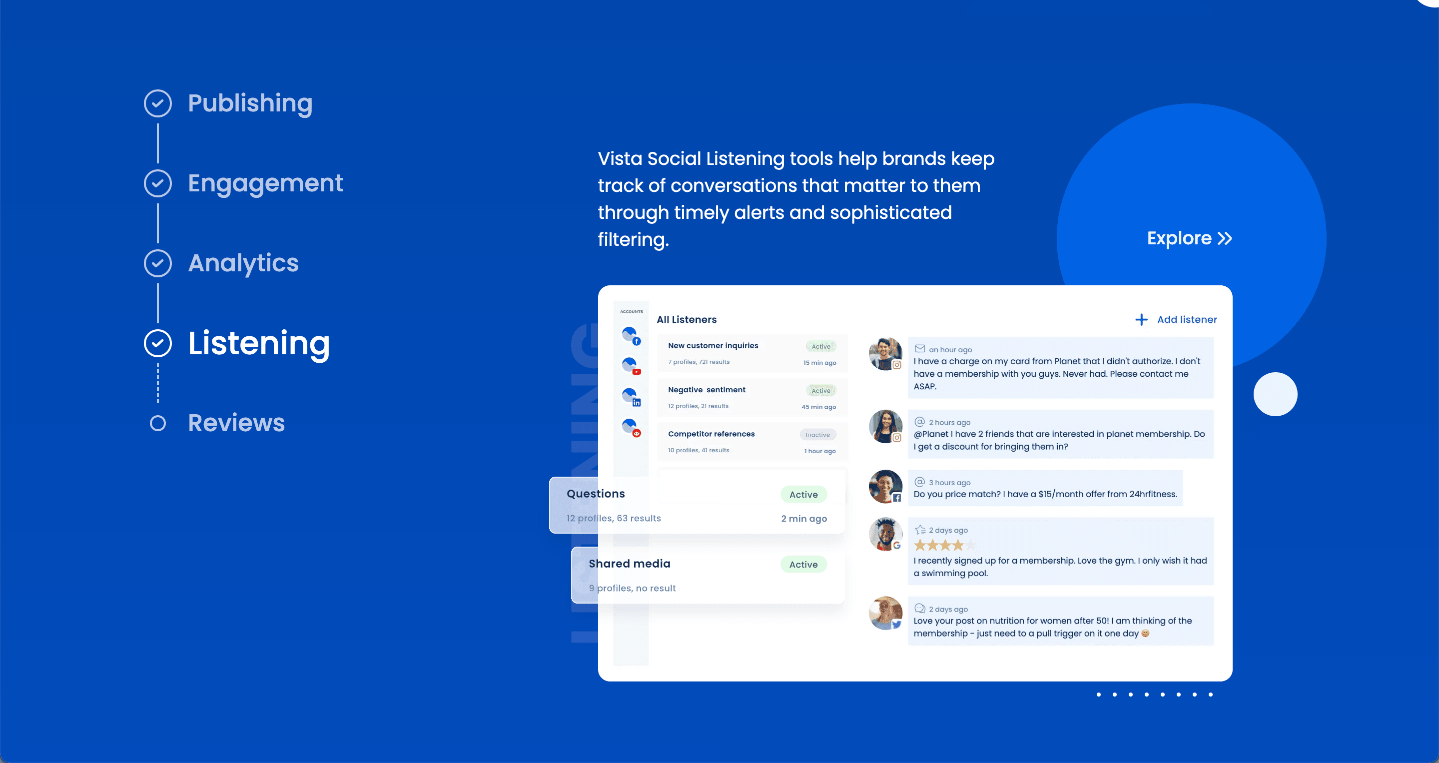 Vista Social Listening Feature