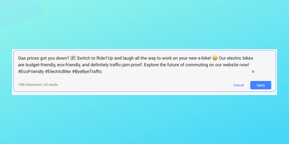 Anyword AI Social Media Post Generator