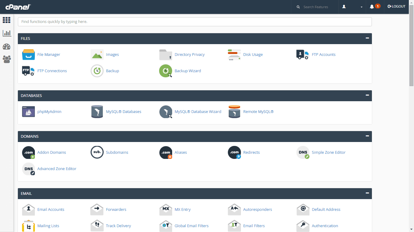 cPanel Screenshot