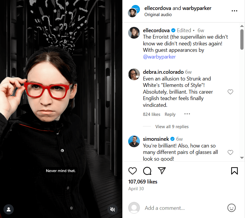 Ella Cordova Warby Parker Allowlisting