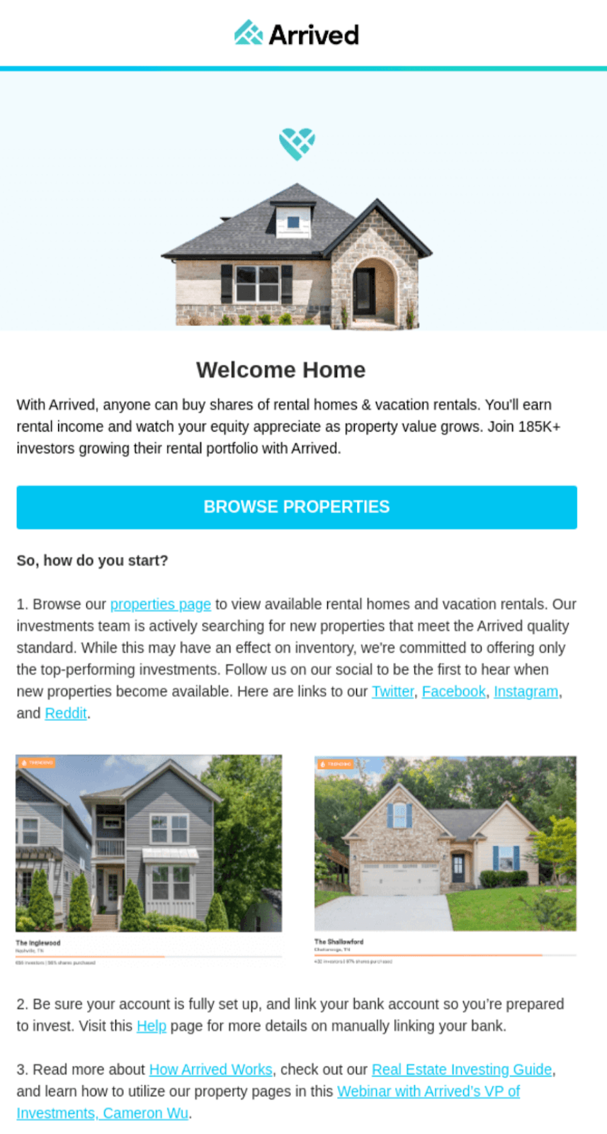Email Marketing Real Estate Welcome Email