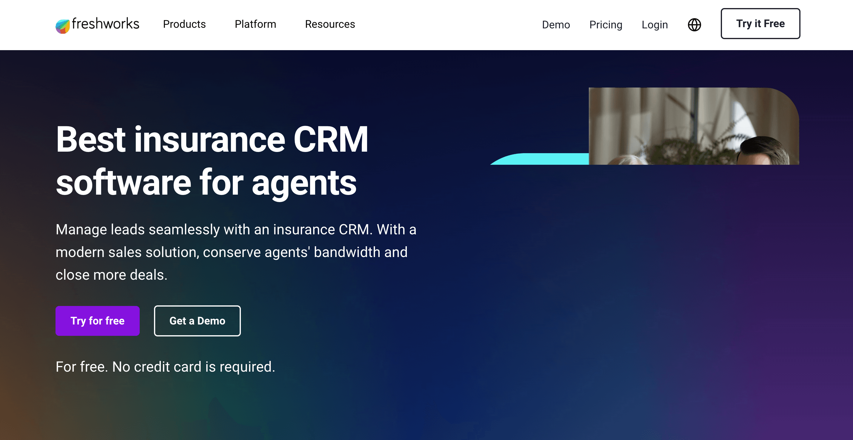 Freshworks CRM for Insurance Agents screenshot