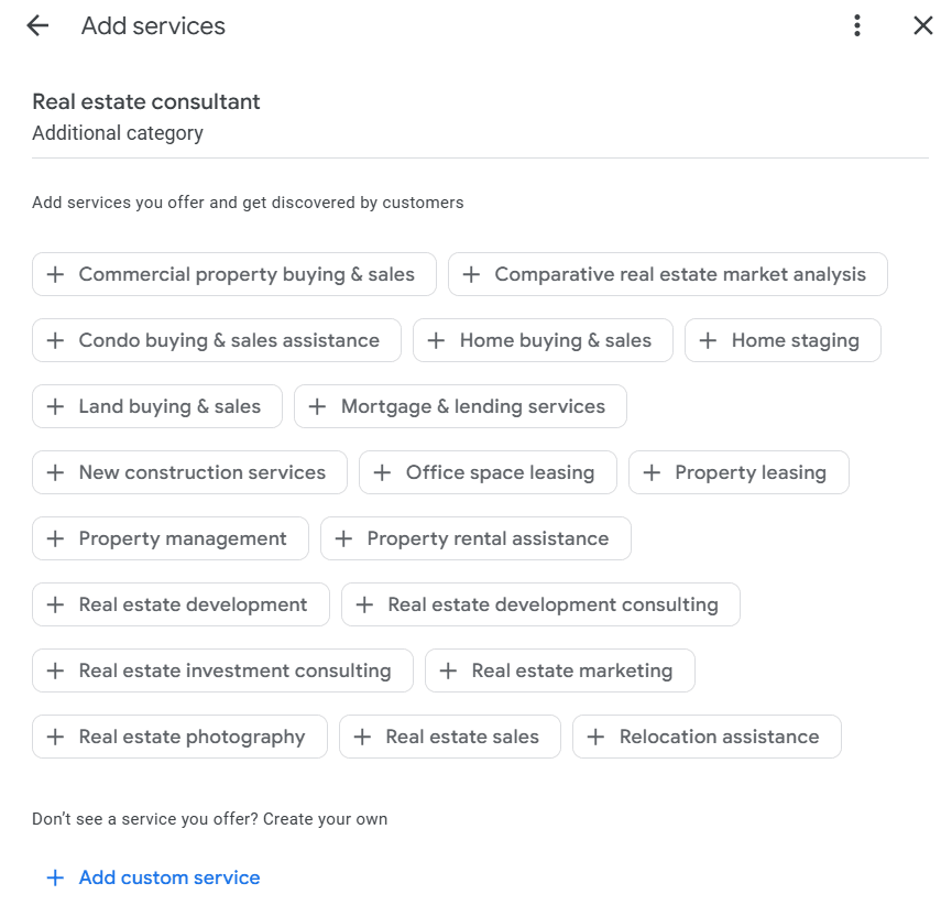 Google Business Profile Categories
