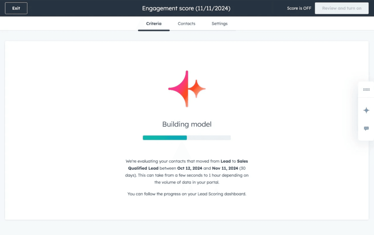 Hubspot AI Lead Scoring