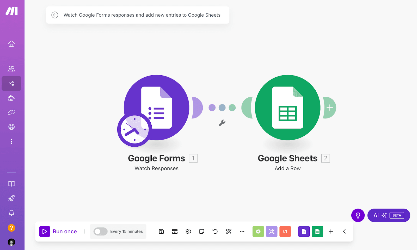 Make Automation Google Forms