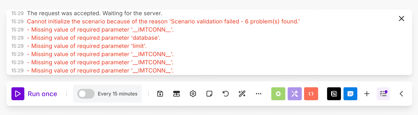 Make failed scenario details