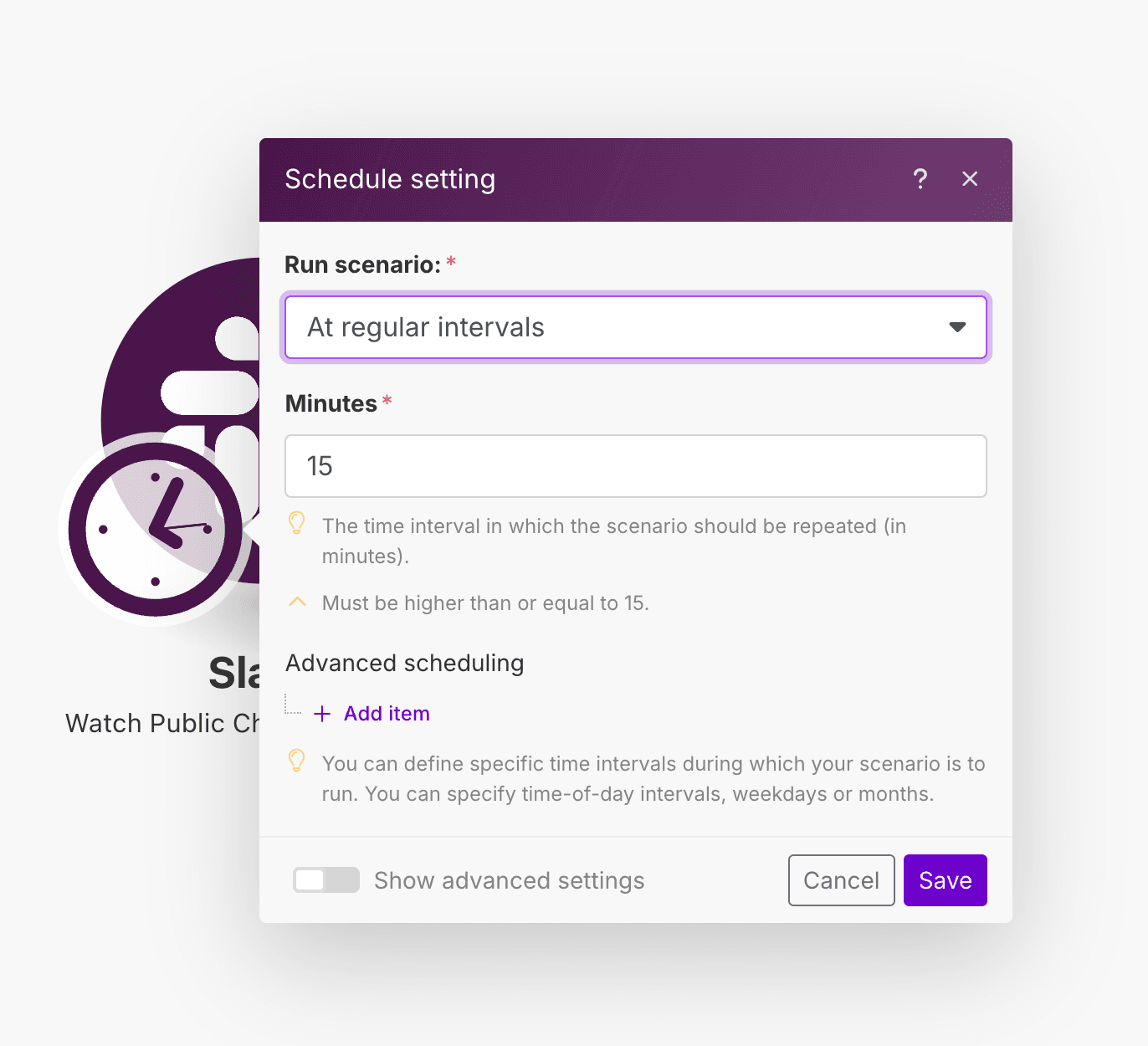 Make Scenario Scheduling