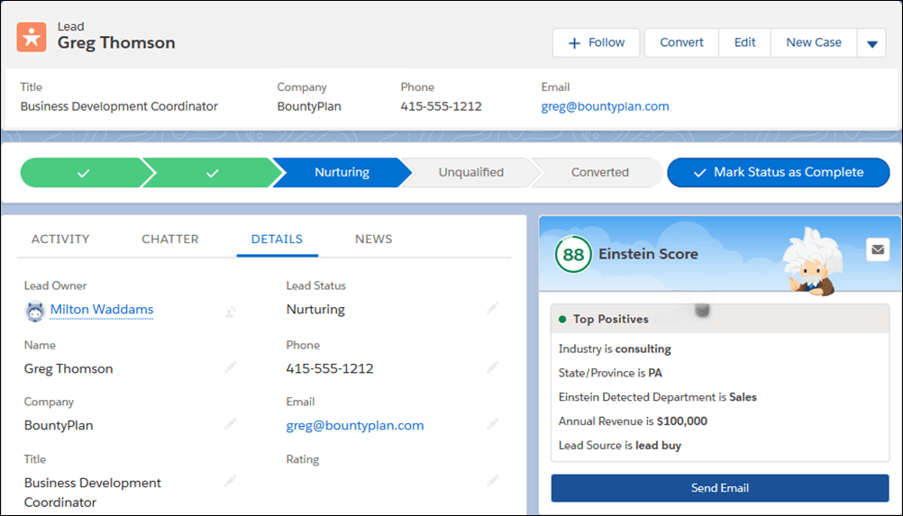 Salesforce AI Lead Scoring