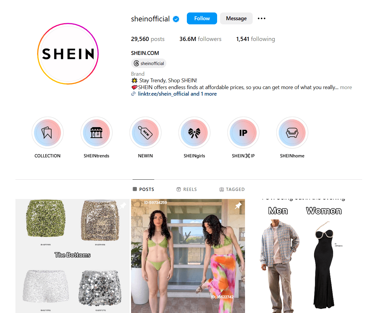 Shein Instagram