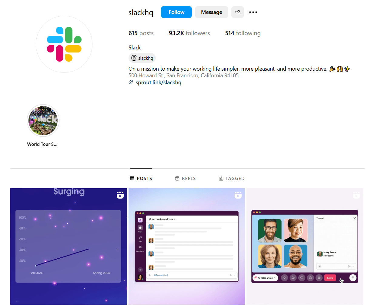 Slack Instagram