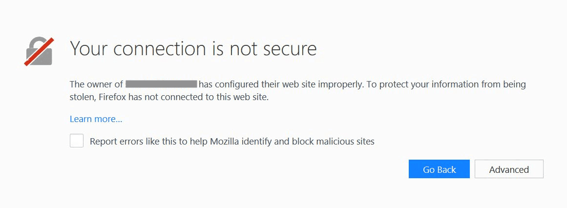 Your Connection Is Not Secure Screenshot