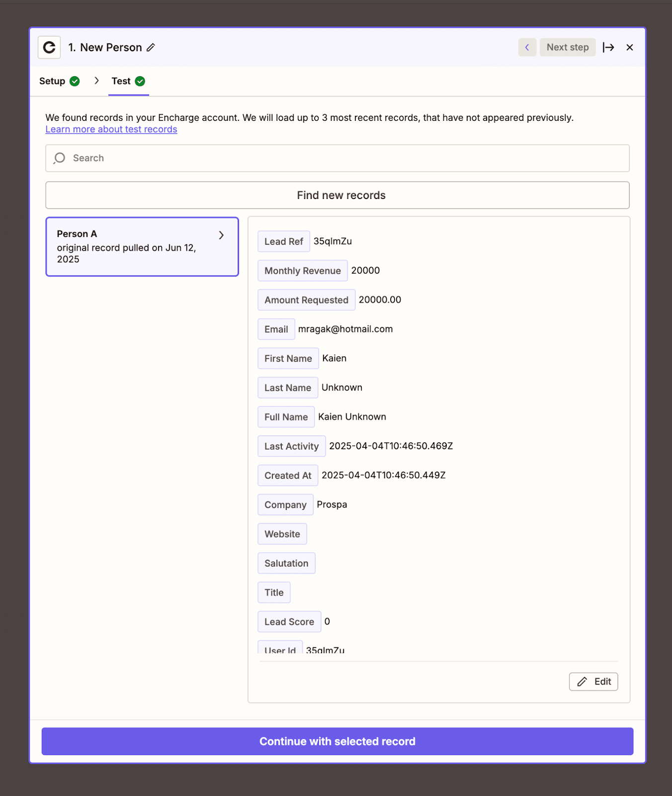 Zapier Automation Steps